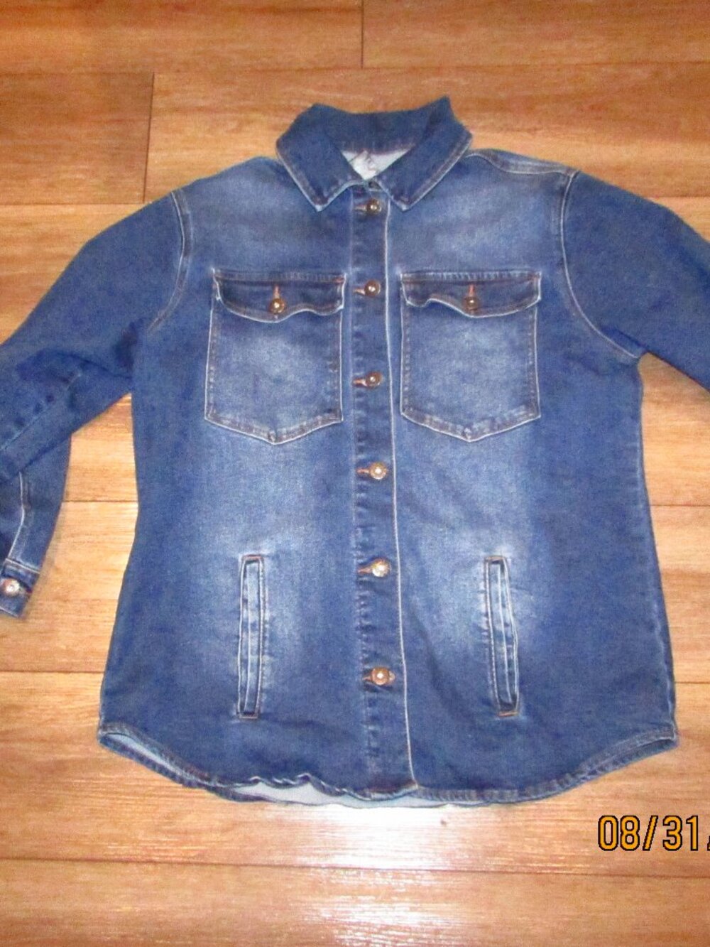ASHLEY DENIM SHACKET/SHIRT JACKET SIZE 10/12